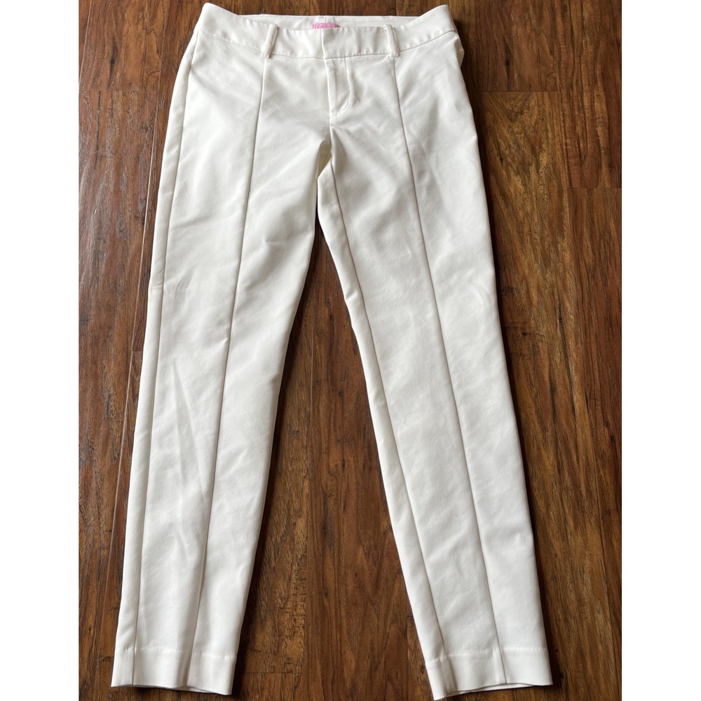 Lilly Pulitzer Ankle Skinny Pants Women's 10 White Low Rise